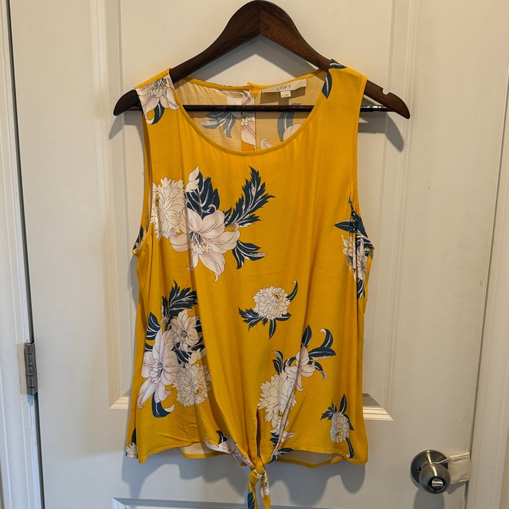 LOFT Yellow Floral Tank